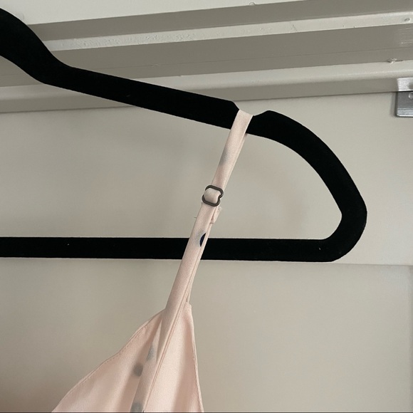 Nordstrom Socialite Scalloped Polka Dot Tank Top Medium Pink & Navy - Picture 7 of 7